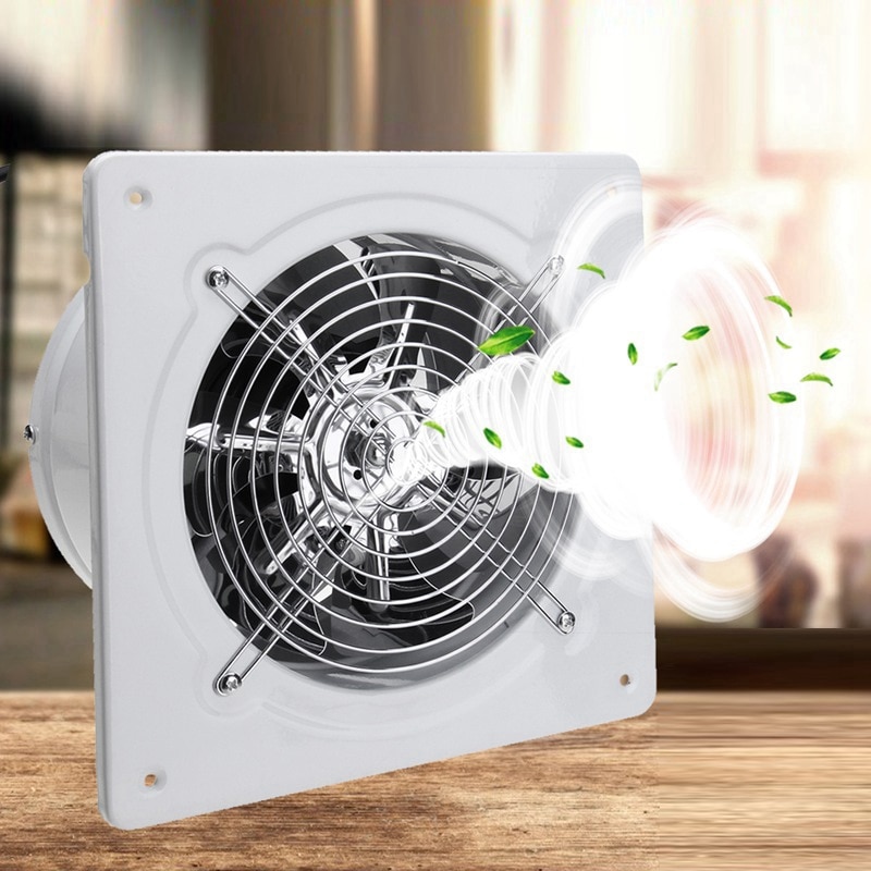 Ventilador de escape de 220V, 6 pulgadas, montado en la pared, bajo ruido, para el Hogar, baño, cocina, aire V