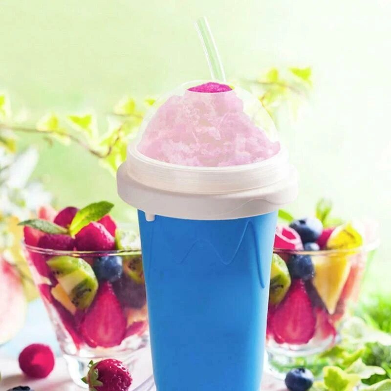 Quick-Frozen Smoothies Serveren Behandelen Cup Voor Makkelijk Te Maken Zelfgemaakte Slushes, Milkshakes, Smoothies, Cocktails, en Meer: Blauw