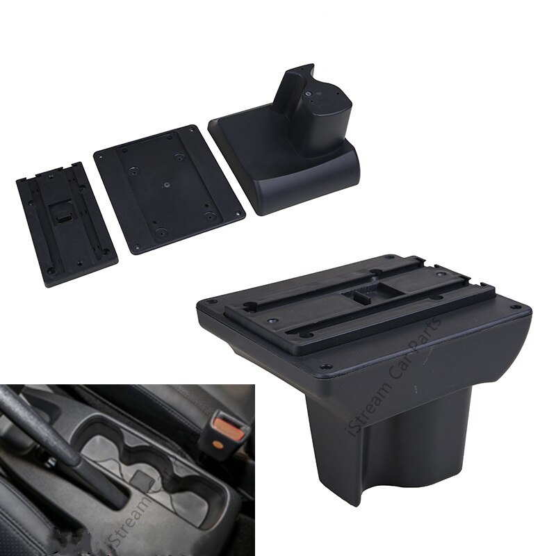Auto Armleuning Box voor Toyota Rush - ABS Leer Opbergunit met USB & LED - Interieur Accessoire: Alleen Basis