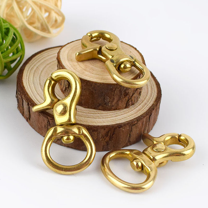 Meetee 2/5Pcs 8-25mm Solid Brass Buckle Bag Lobster Clasp Swivel Trigger Clips Dog Snap Buckles Strap Clamp Hang Hook Accessory
