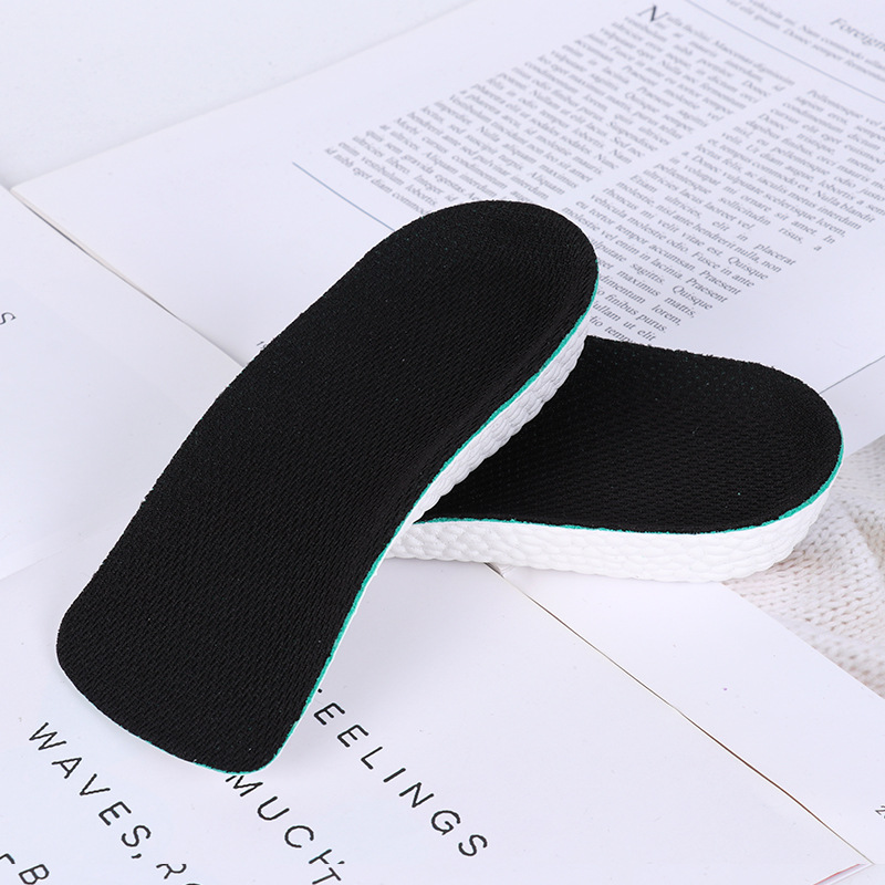 1 paio di solette per scarpe mezza soletta traspirante aumentare l'inserto del tallone scarpe sportive cuscino imbottito Unisex 1.5-3.5cm altezza aumentare solette: Black / 1.5
