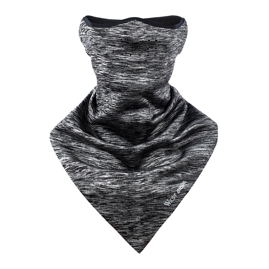 High Elastic Face Scarf Neck Gaiter Triangle Headband for Men/Women Hiking: Gray 48x31x24cm