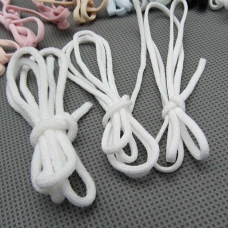 Masque souple coloré pour masques 10 m/Lot | Avec noyau, corde ronde plate élastique, bande caoutchouc, accessoire de couture de bricolage
