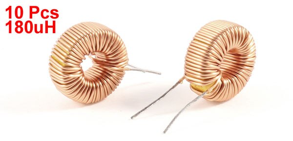 UXCELL 10 Pcs Toroid Core Inductor Wire Wind Wound 180Uh 190Mohm 1A Coil