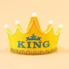 Korona króla czapka urodziny oświetlenie na imprezę w górę kapelusz dzieci dorośli blask korona kapelusz księżniczki urodziny ciasto życzenia rekwizyty robić dekoracji: king żółty