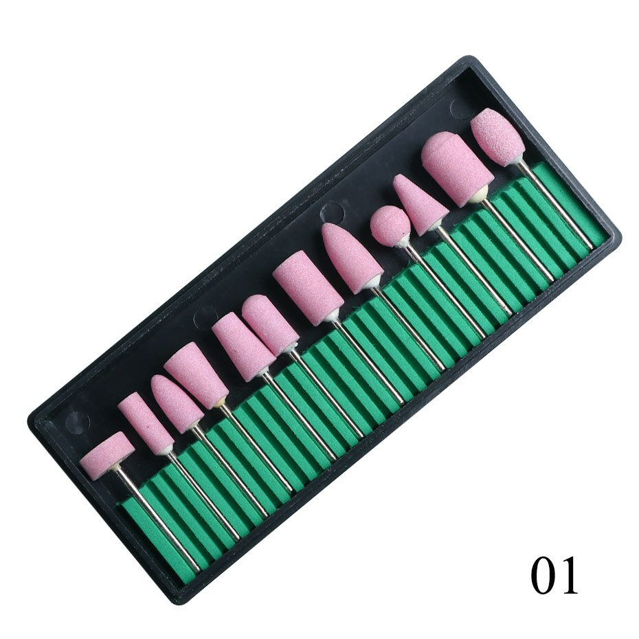 Diamond Ceramic Nail Drill Bits Rotate Burr Milling Cutter Manicure Pedicure Polishing Tools Electric Machine Accessory JI1560: 01