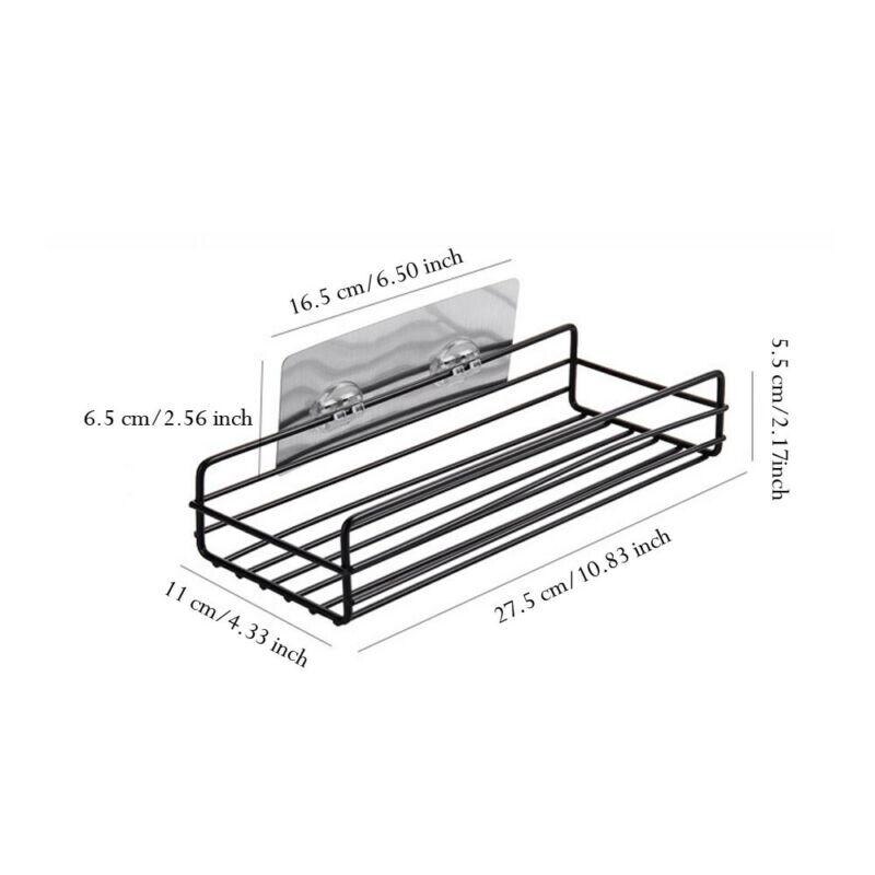 Soporte para champú adhesivo de Gel de ducha de acero inoxidable óxido, estante de almacenamiento de pared de baño, organizador, cesta de succión