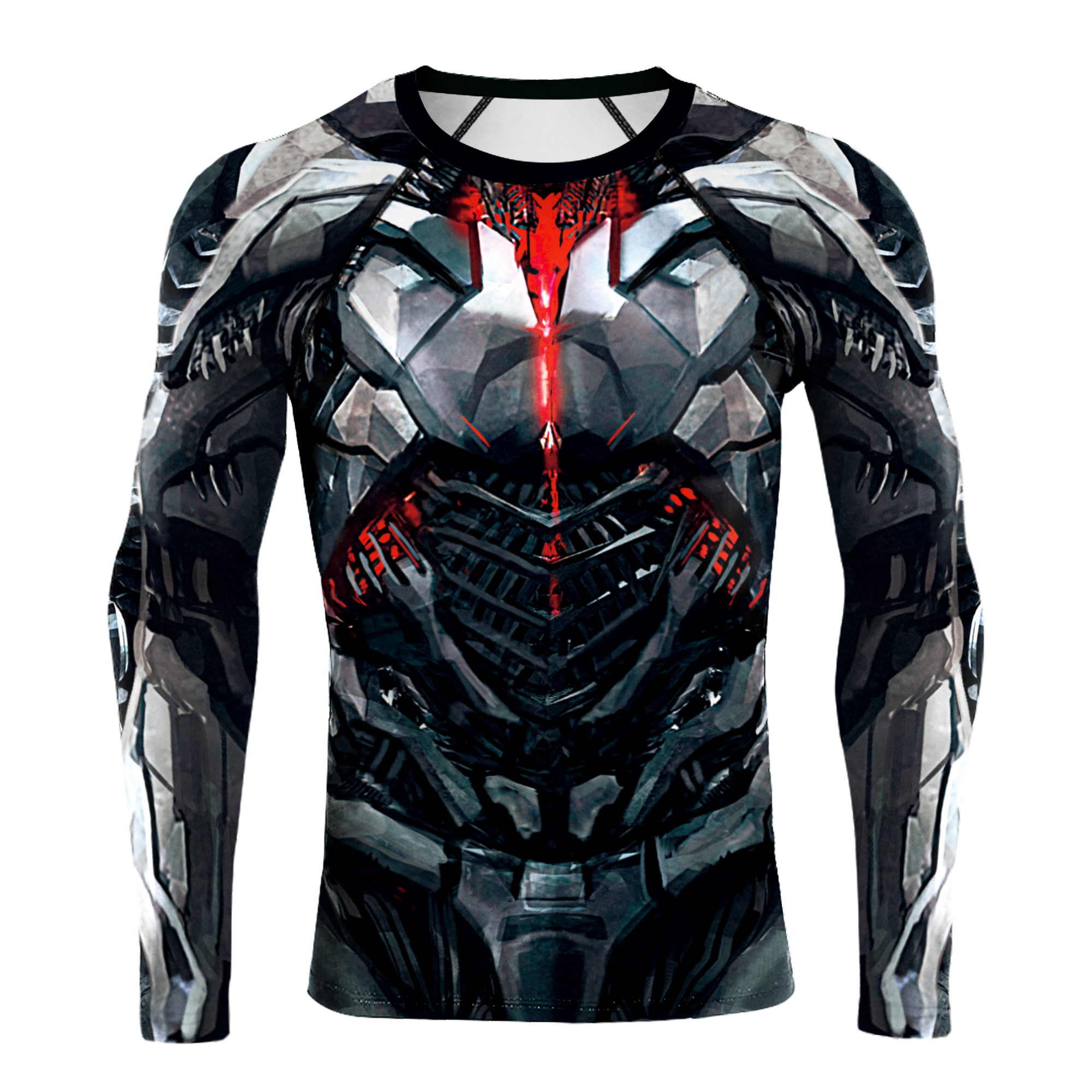 [Du bist mein Geheimnis] Superheld Langarm Workout 3D Kompressionsshirt Comics Cosplay Kostüm Herren Quick Dry Rash Guard Gym Tops: S / Beige