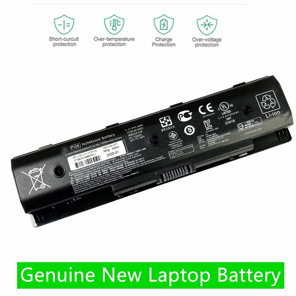 HKFZ PI06 Batterie pour HP Envy 15 17 17z Pavilion 14 14z 14t hstnn-yb40 710416-001 710417-001 P106 PC Portable ORDINATEUR PORTABLE TouchSmart