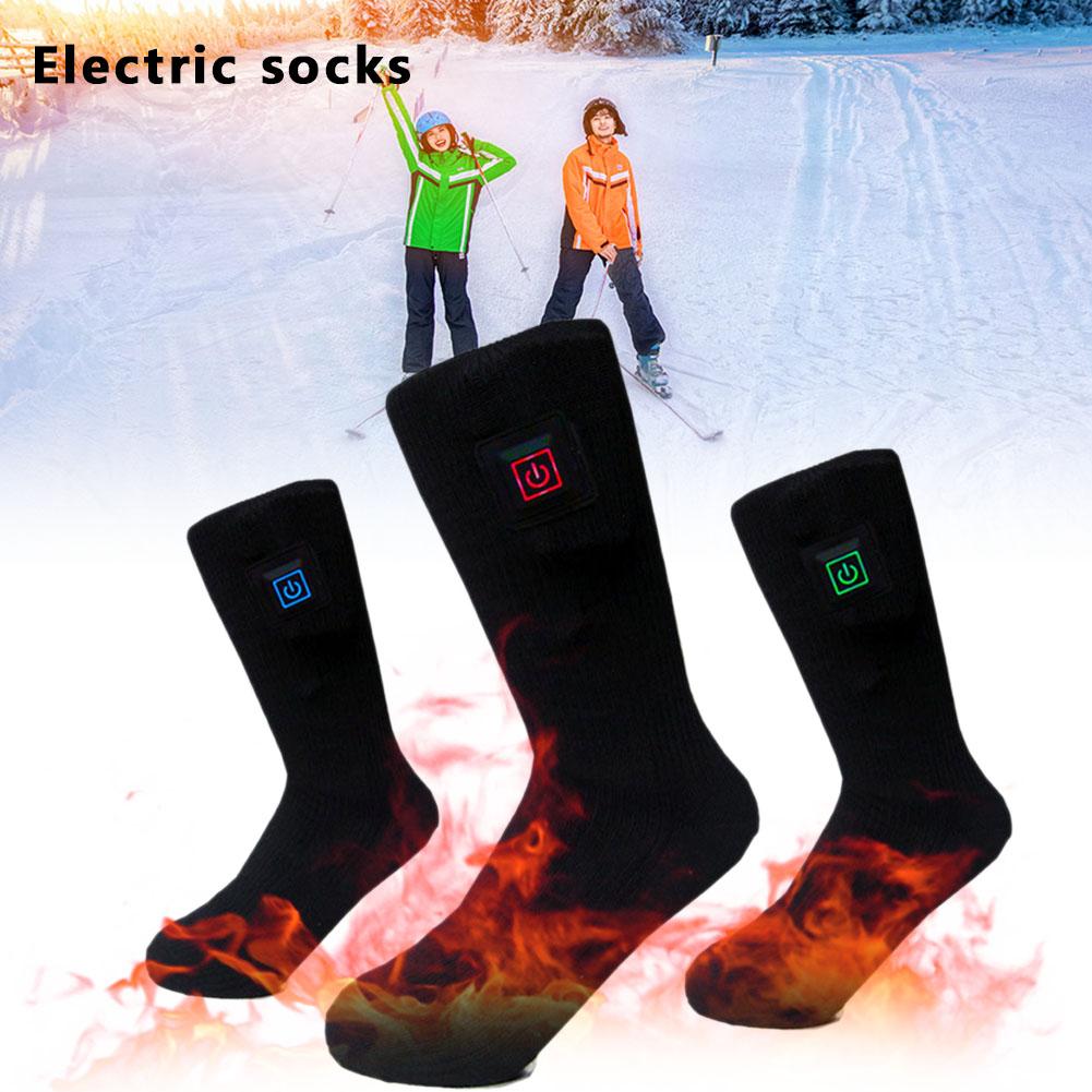 4,5 V Thermische Baumwolle Erhitzt Socken Akku draussen Sport Skifahren Radfahren Winter Fuß Wärmer Elektrische Heizung Socken