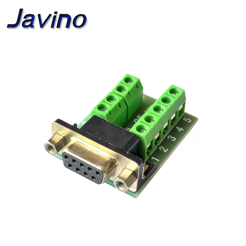 DB9 Male Female Adapter Signals Terminal Module RS232 Serial To Terminal DB9 Connector: Female