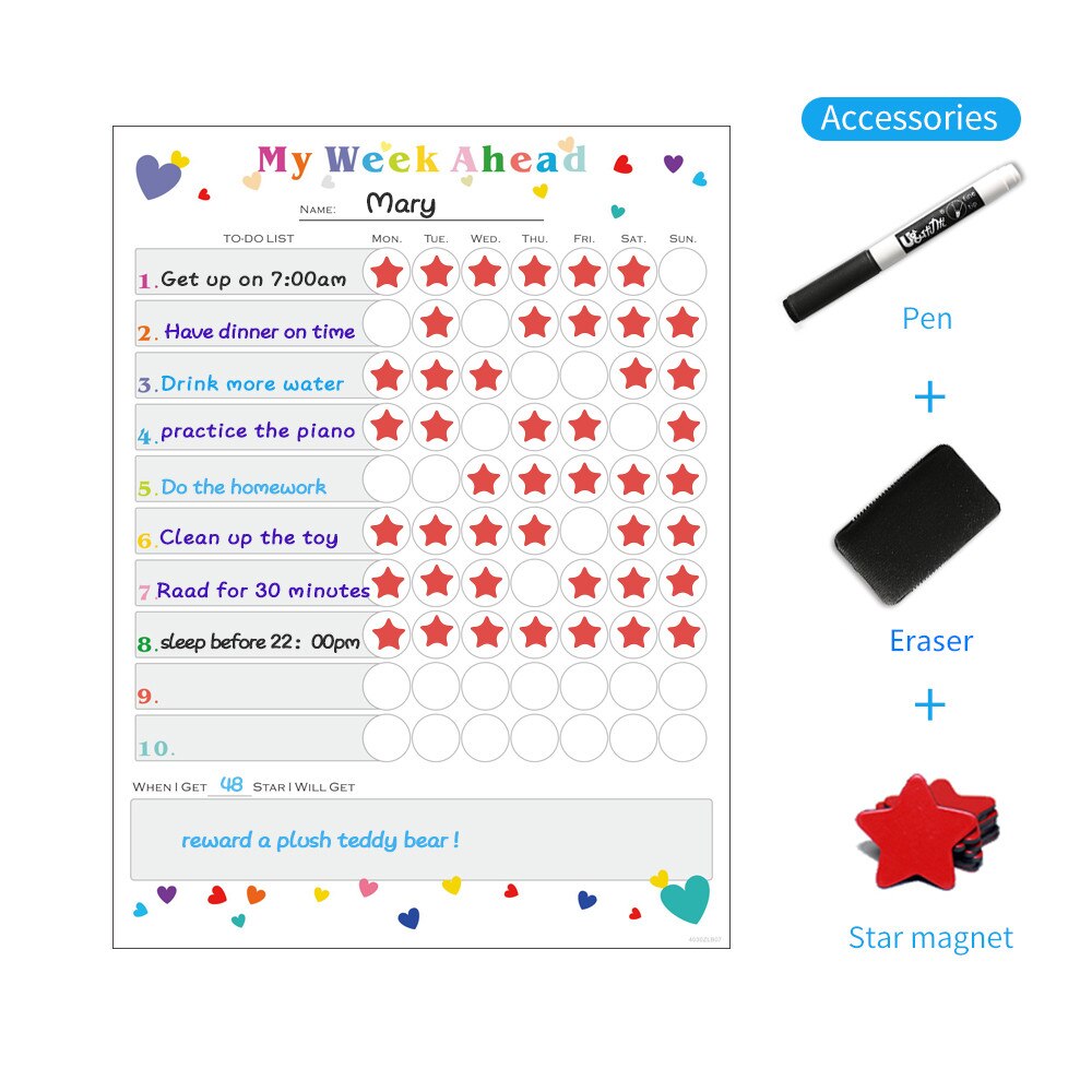 Magnetische Kalender Täglichen Zeitplan Whiteboard Monatliche Planer Familie Organisieren Kühlschrank Magnet Kinder Nachricht Zeichnung Schreibtafel: 4030ZLB07