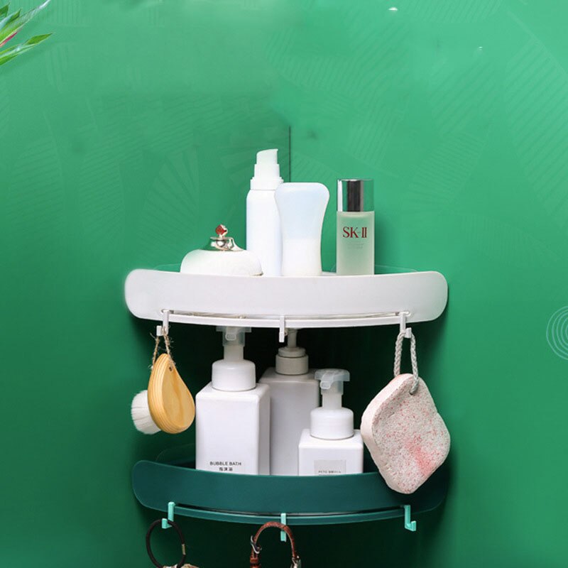 Plastique salle de bain étagère organisateur Snap Up coin étagère Caddy salle de bain coin étagère douche stockage support mural porte-shampooing