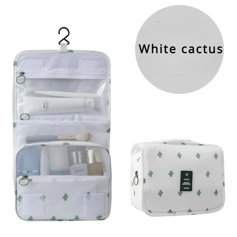 Bärbar rese-necessär, vattentät hängande förvaringsväska, nätfickor med krok, kosmetiska väska, resetillbehör, sminkväskor: Djupblå