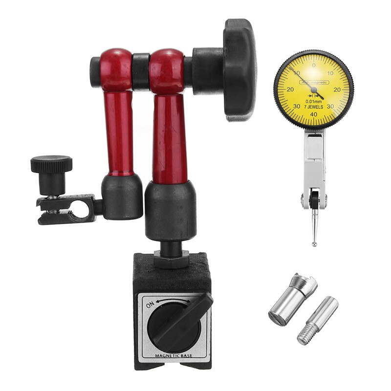 Universal Flexible Dial Indicator High Precision Lever Indicator Dial Test 0.01mm Waterproof Dial Indicator Magnetic Metal Base