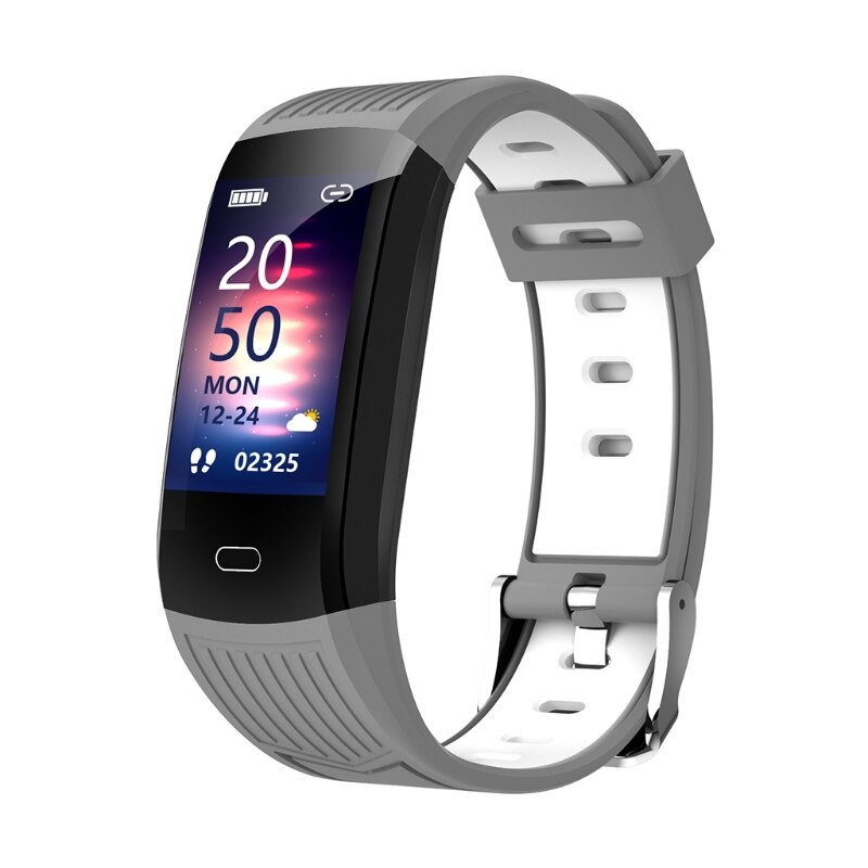 Smart Band Watch Bracelet Wristband Fitness Tracker 14 Days Use Once Charged Call &amp; SNS Reminder Custom Wallpaper: gray