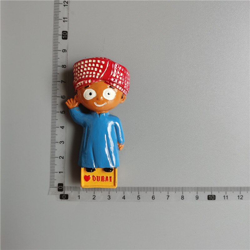 Dubai Toeristische Souvenirs Koelkast Magneten Khalifa-toren Saudi Arabië Koelkast Herdenkingsmunt Magneet Stickers Home Decoratie: boy 2