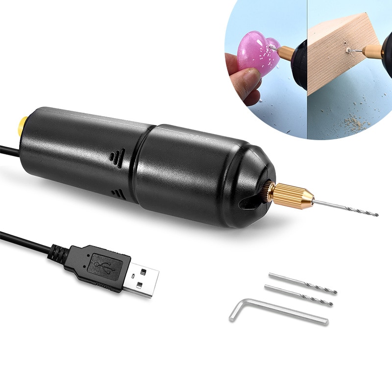 Draagbare Mini Kleine Elektrische Boormachines Handheld Micro Usb Boren Sieraden Gereedschap Voor Epoxy Hars Maken Diy Hout Ambacht Rotary Gereedschap