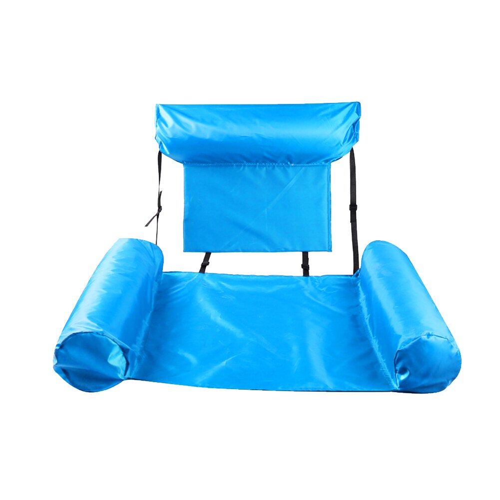 Summer Inflatable Floating Row Inflatable Foldable Floating Row Swimming Pool Water Chair Hammock Mattresses: sky blue