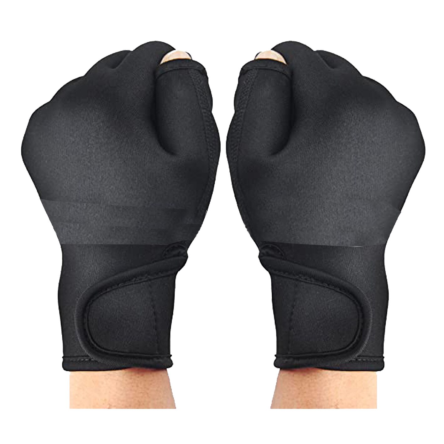 1 paar Schwimmen Handschuhe Aquatische Fitness Wasser Widerstand Aqua Fit Paddle Training Finger Handschuhe: Black / L