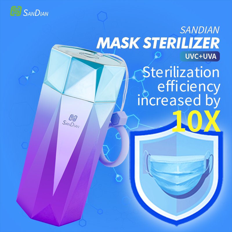 UVC + UVA Sterilisieren fallen Für Maske Schmuck Ohrring Ring Multifunktions kompakt Tragbare Wiederaufladbare Keimtötende Desinfektion