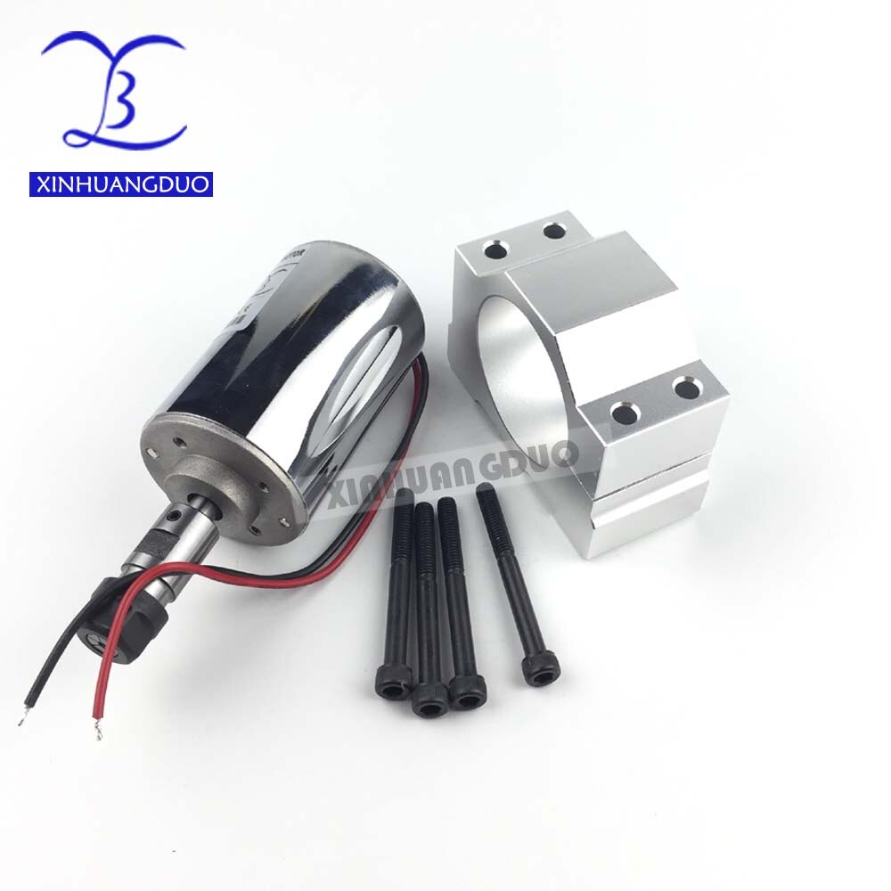 Engraving machine DC spindle ER11 200W high speed spindle rush air cooled PCB spindle motor and bracket 1set