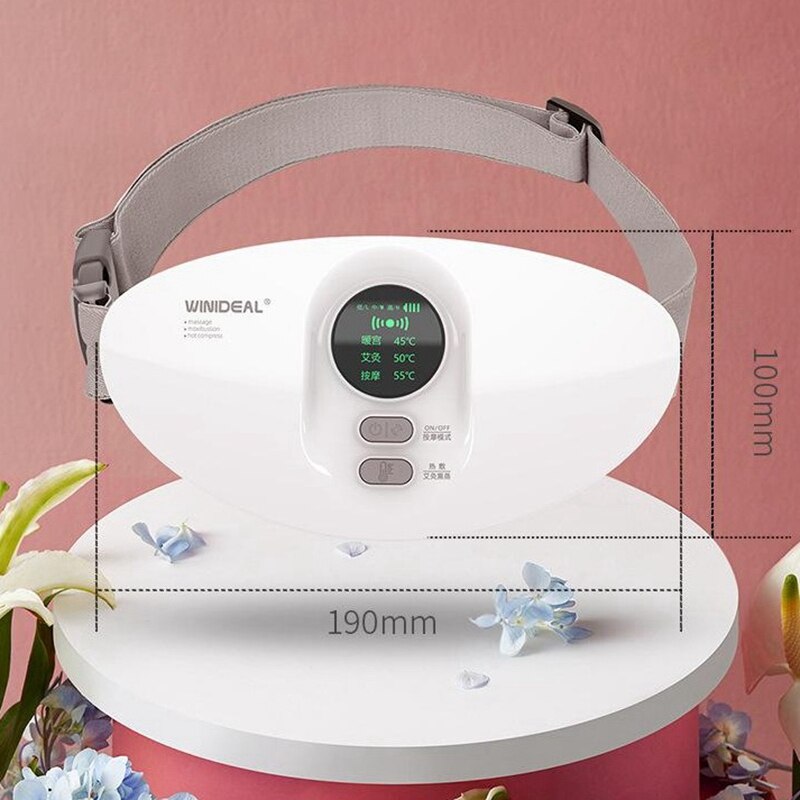Cinturón de masaje Abdominal eléctrico con vibración, cinturón inteligente con carga USB, puede aliviar el dolor de cintura y abdomen