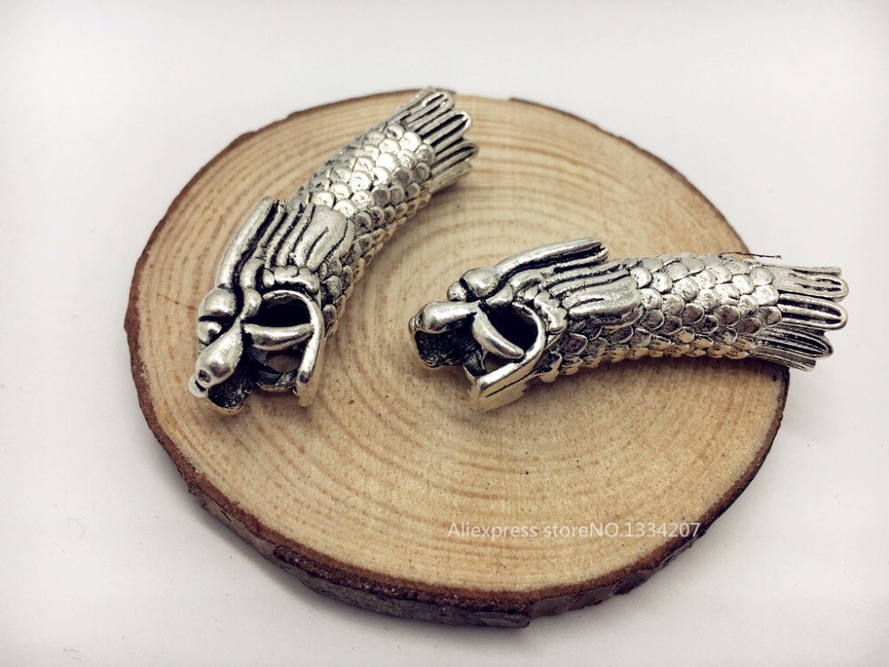 5 stk / mye norse viking drage hår flette frykt skjegg rasta dreadlock perler ringetone rør ca 7.5mm skrog til hår tilbehør