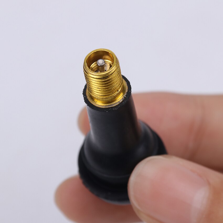 5Pcs Zwart Rubber TR-413 Snap-In Auto Wiel Band Tubeless Band Ventiel Met Dust Caps Wielen Banden onderdelen Auto Auto-accessoires
