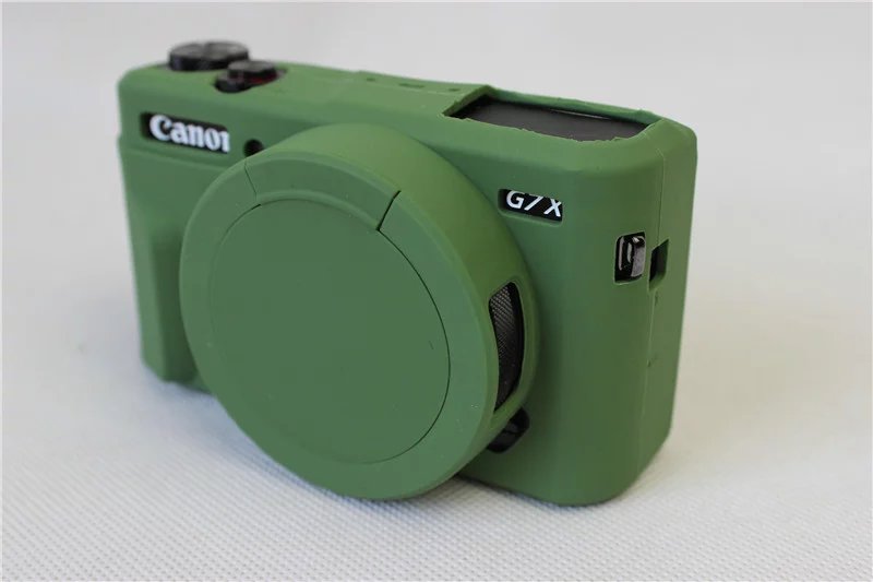 Étui en caoutchouc pour appareil photo, housse pour appareil photo Canon Powershot G7X Mark 2 G7X II G7X2 g7xi: green