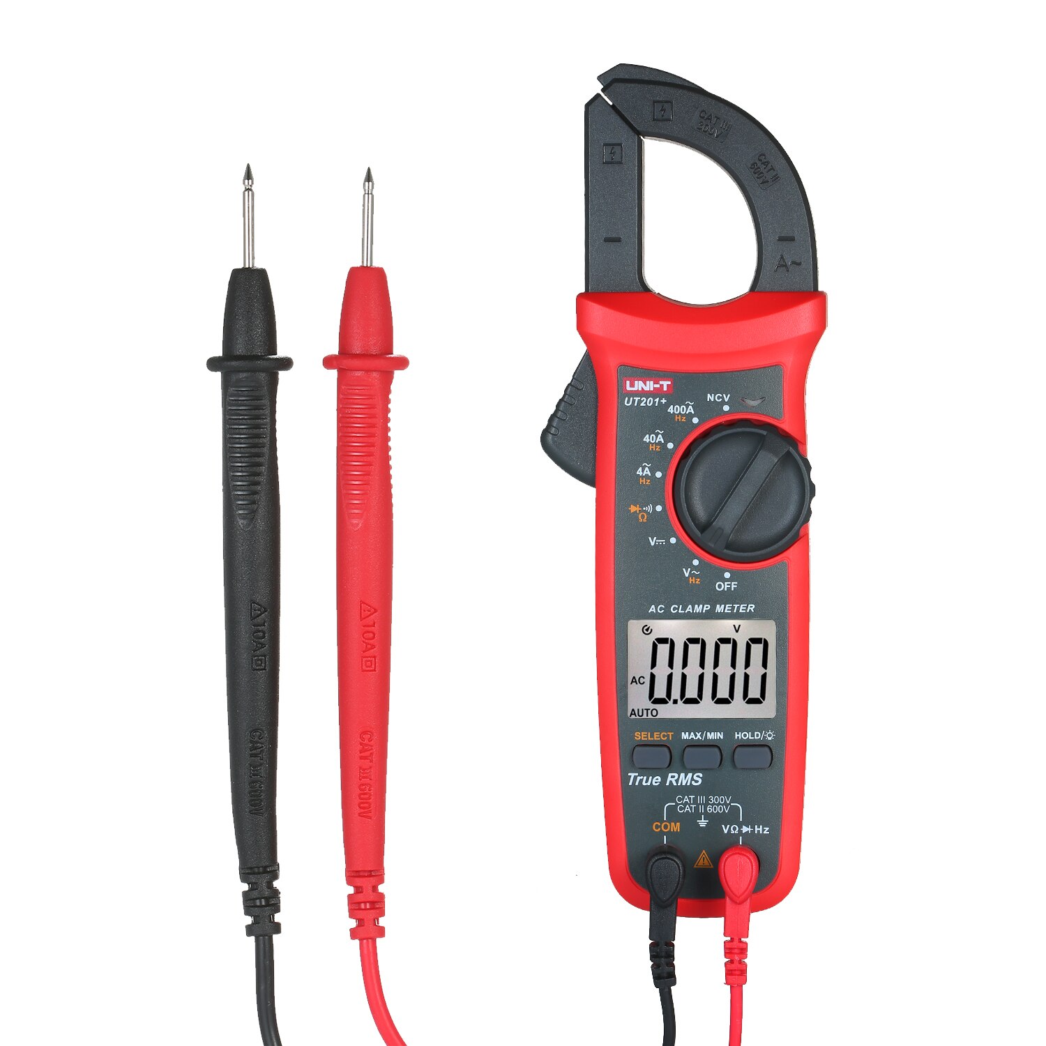 UNI-T UT201 + 4000 Zählt Digital Clamp Meter True RMS-Multimeter Clamp Amperemeter Spannung Meter NCV Test Universal Meter Tester
