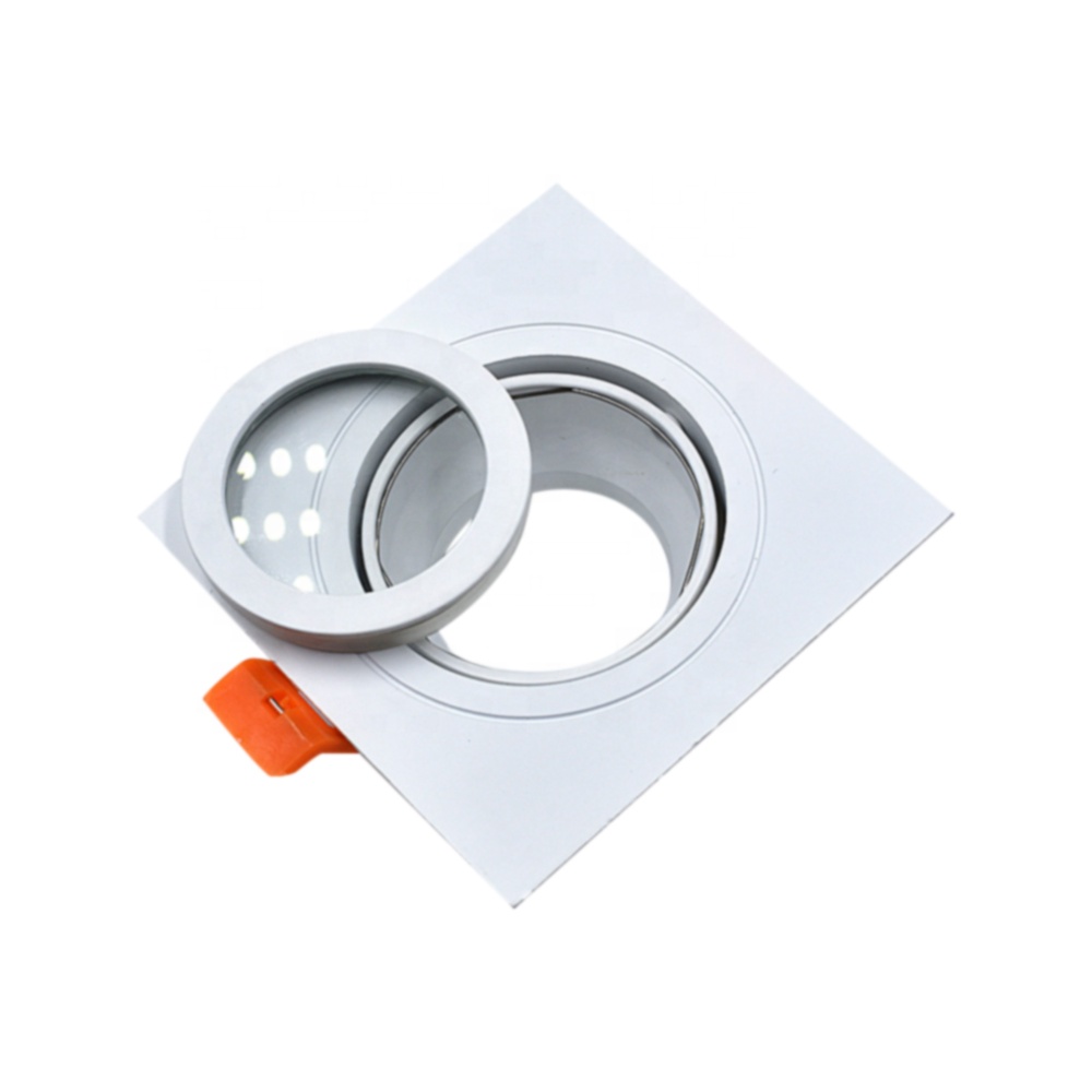 1/10 stk. justerbare aluminiums led indbyggede downlighthus med udskæring til ramme, 65mm gu10 mr16 led loftspotlightarmatur