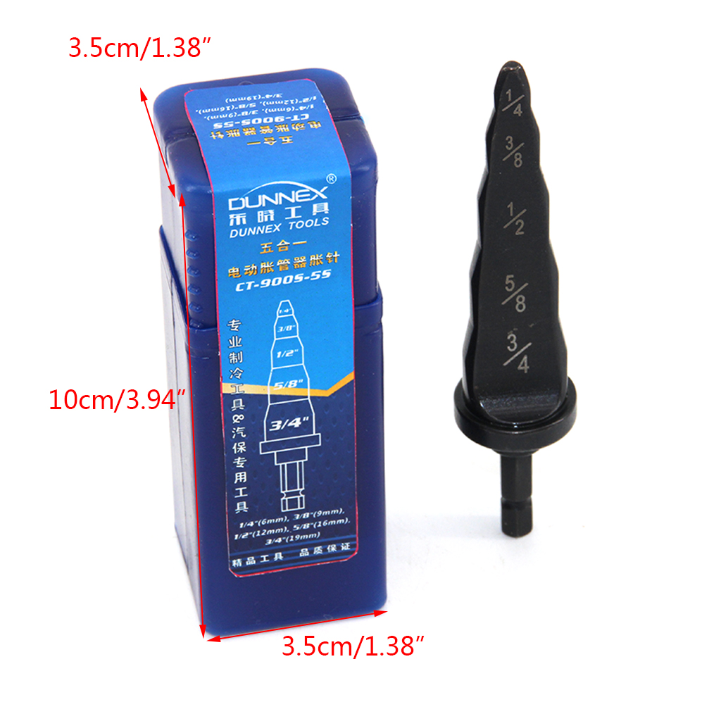 5-In-1 Inch Buis Expander Pijp Expander Dril Elektrische Reparatie Ondersteuning Swaging Hulpmiddel Boor expander