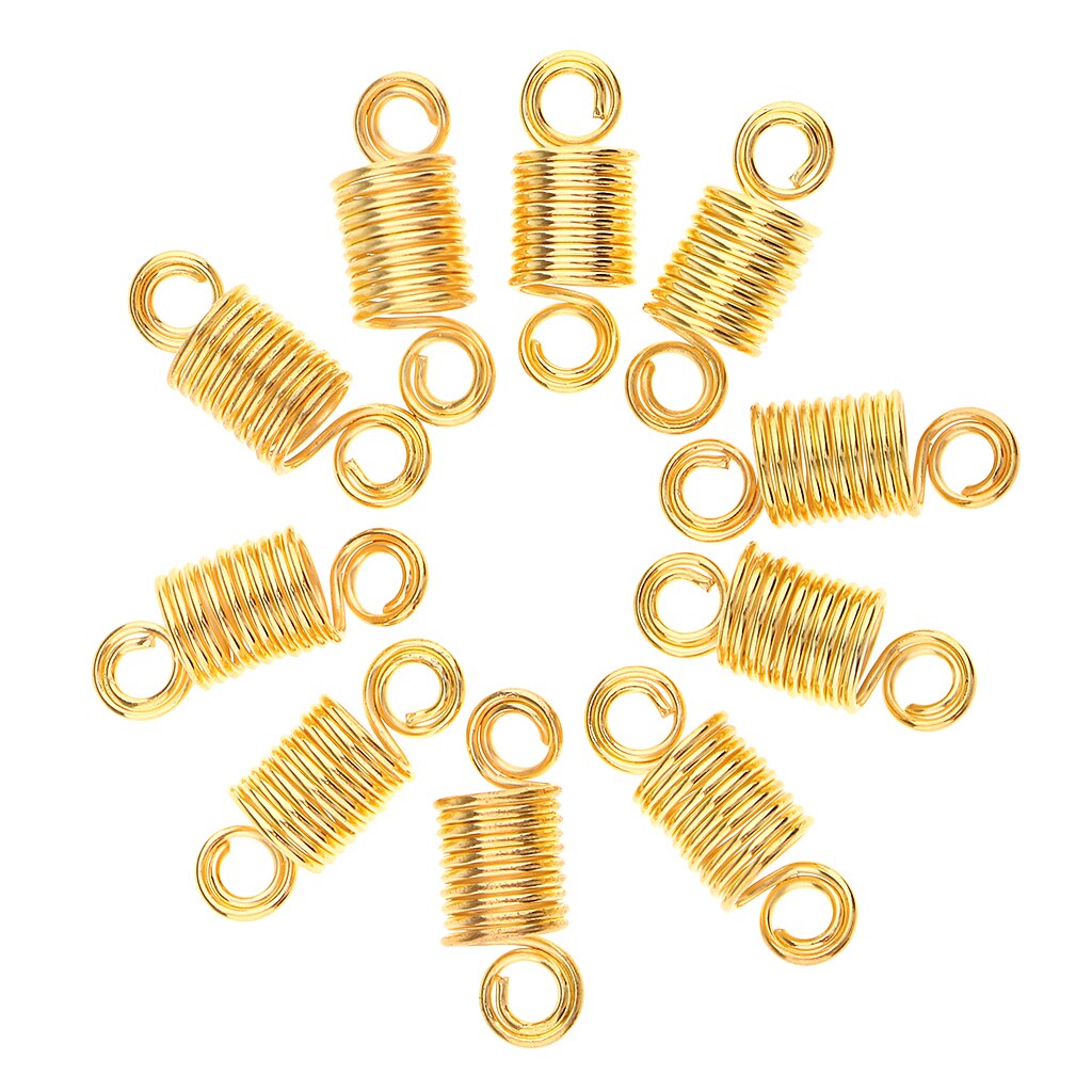 Pakker  of 10 frisør hair extensions clips tilbehør dekoration tube perler ringe