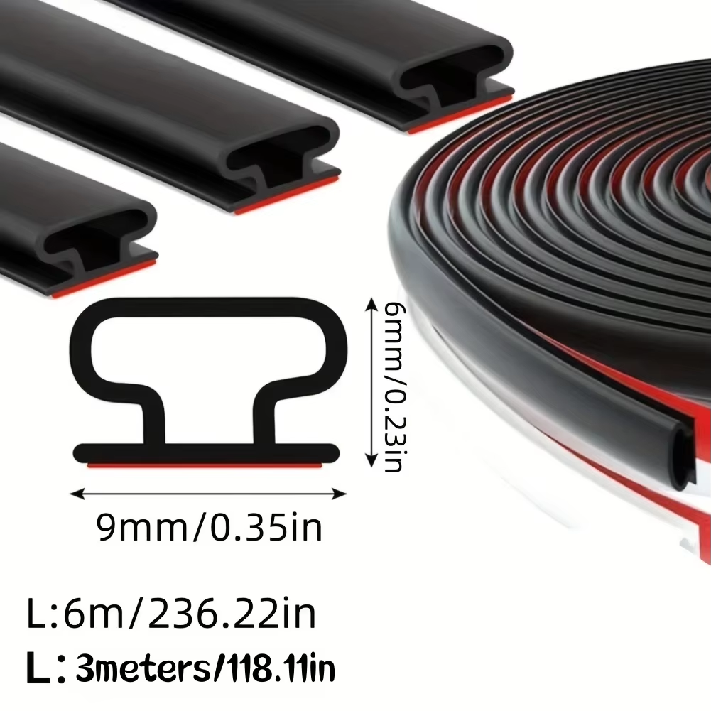 1 Pc 1/3/6 M Geluidsisolatie Weerstrippen Winddicht Deurafdichting Strip Rubber Zelfklevende Deur Frame Isolatie huishoudelijke