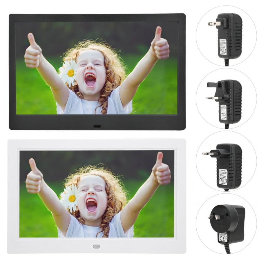 Black/White Digital Photo Frame 10 inch 1024*600 HD Digital Photo Frame Screen Multiple Languages Screens Ratio 16:9