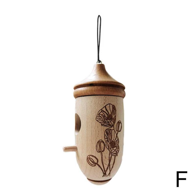 Outside Wooden Hummingbird House Feeder Birdhouse Hanging Swing Hummingbird for Wren Swallow Sparrow Houses Hummingbird: F