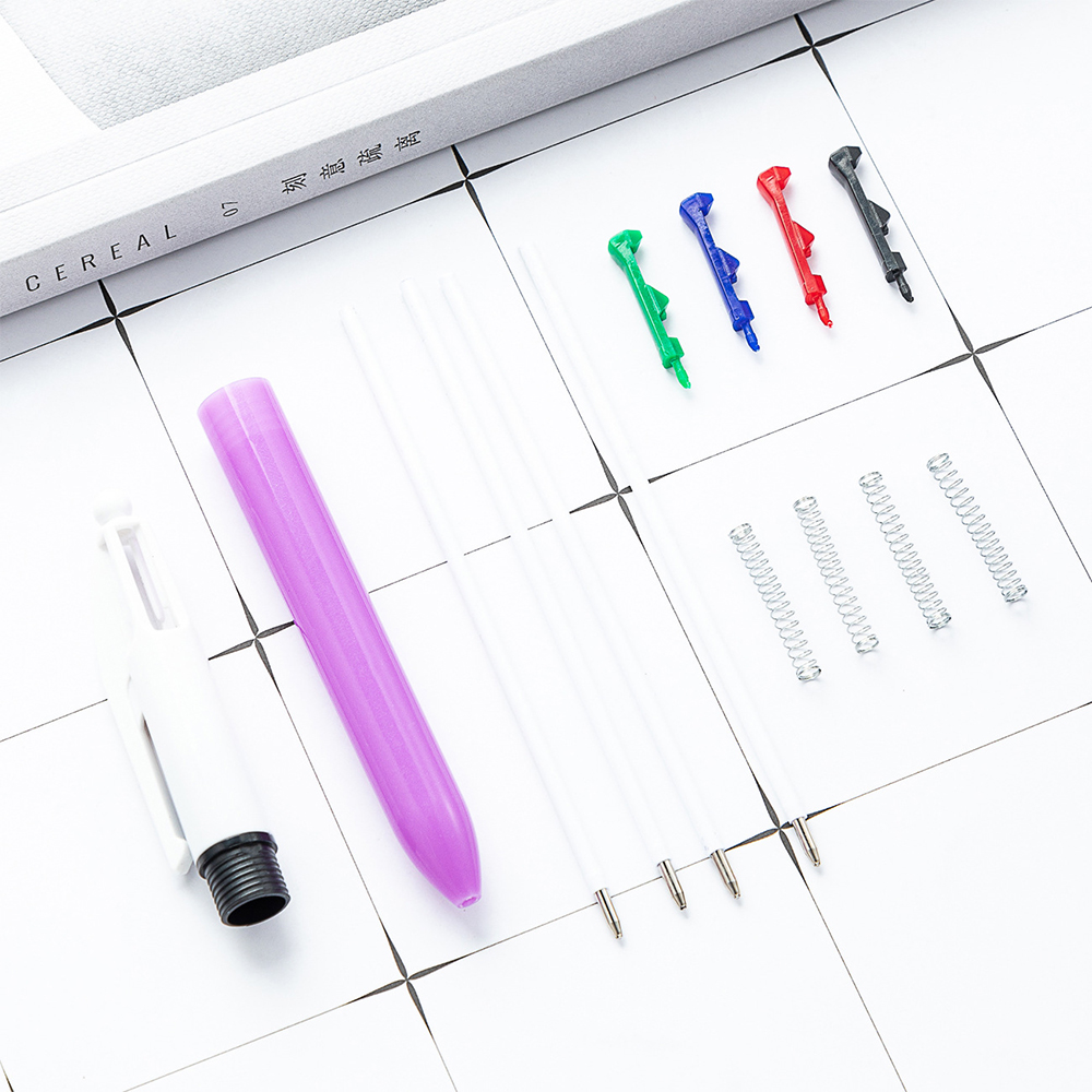 4-kleuren pen Creatieve kleurrijke intrekbare balpennen Multifunctionele pen voor marker schrijfbenodigdheden