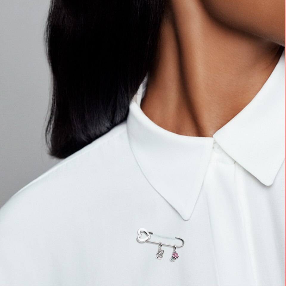 925 Sterling Silver charm Love brooch "Suitable For Women wear Fit Original Bracelet DIY " Jewelry