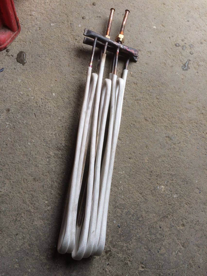 High frequency machine induction heating coil Water drill gear turning tool heating coil Flat coil copper tube induction coil