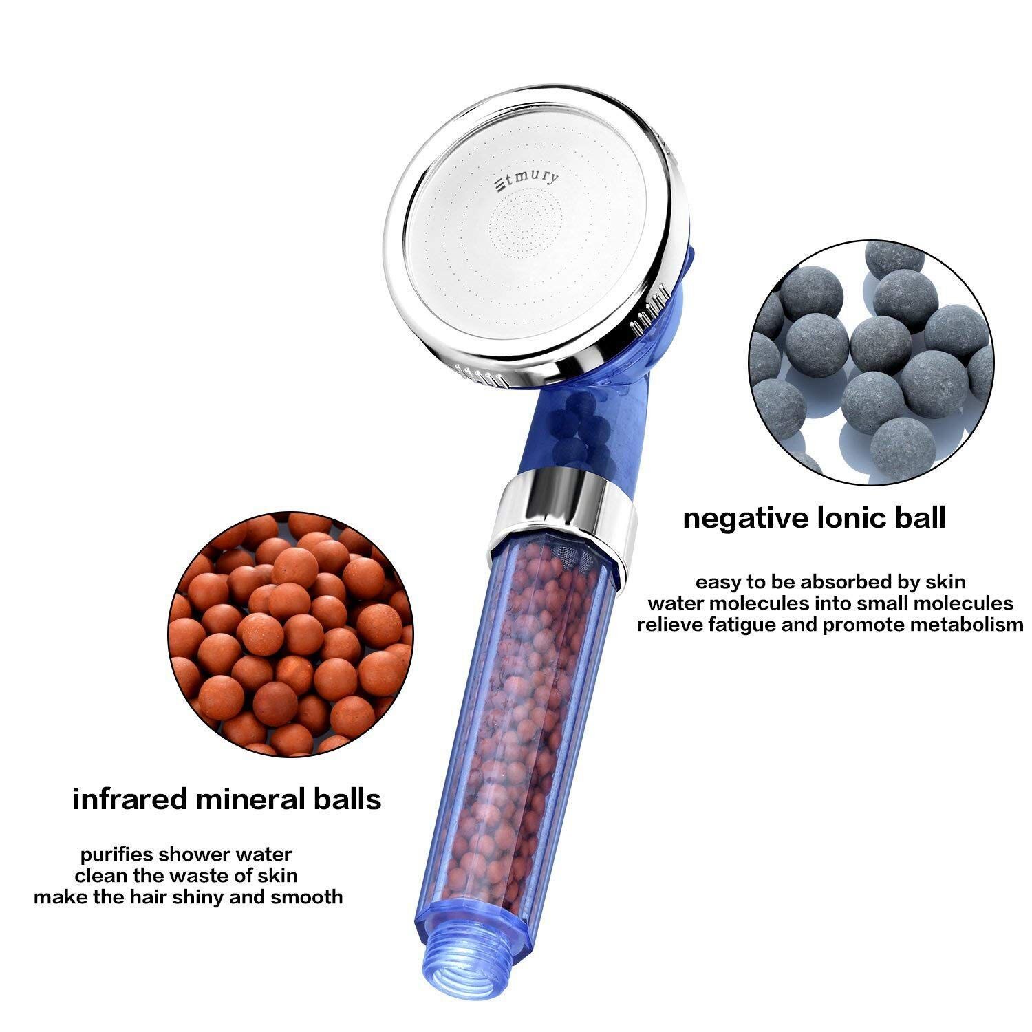 Douchette universelle pomme de douche composants 3 ionique Premium chlore filtre douchette haute pression pulvérisateur d'économie d'eau