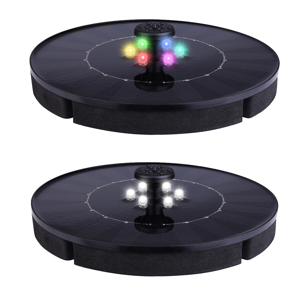 Solor Powered Fontein Met Led-verlichting Drijvende Solar Fontein Tuin Fontein Zwembad Vijver Decor Tuin Zwembad Decoratie