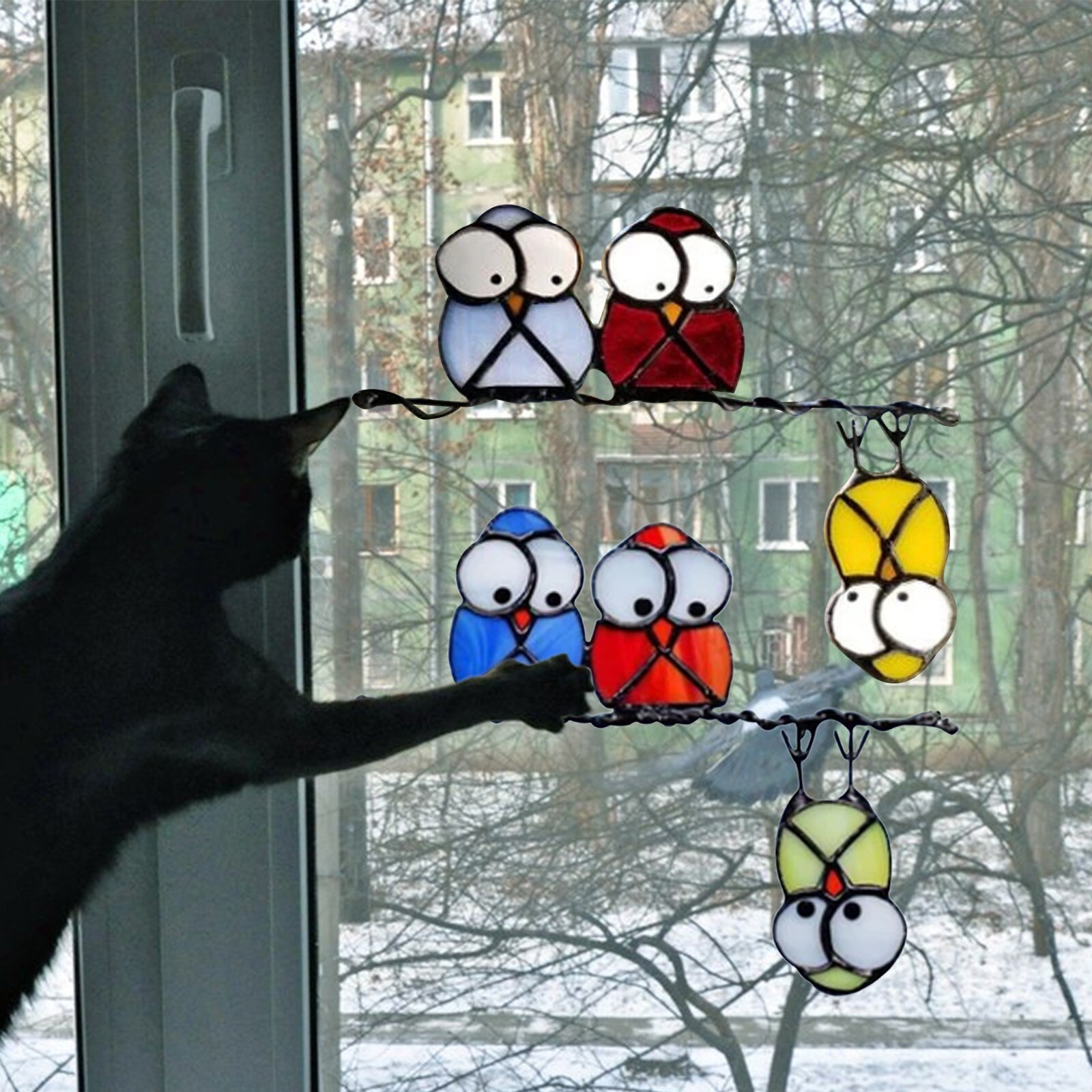 Window Stickers Birds Window Clings Window Decals Spring Decorations Fridge Magnets Home Decoration Stickers