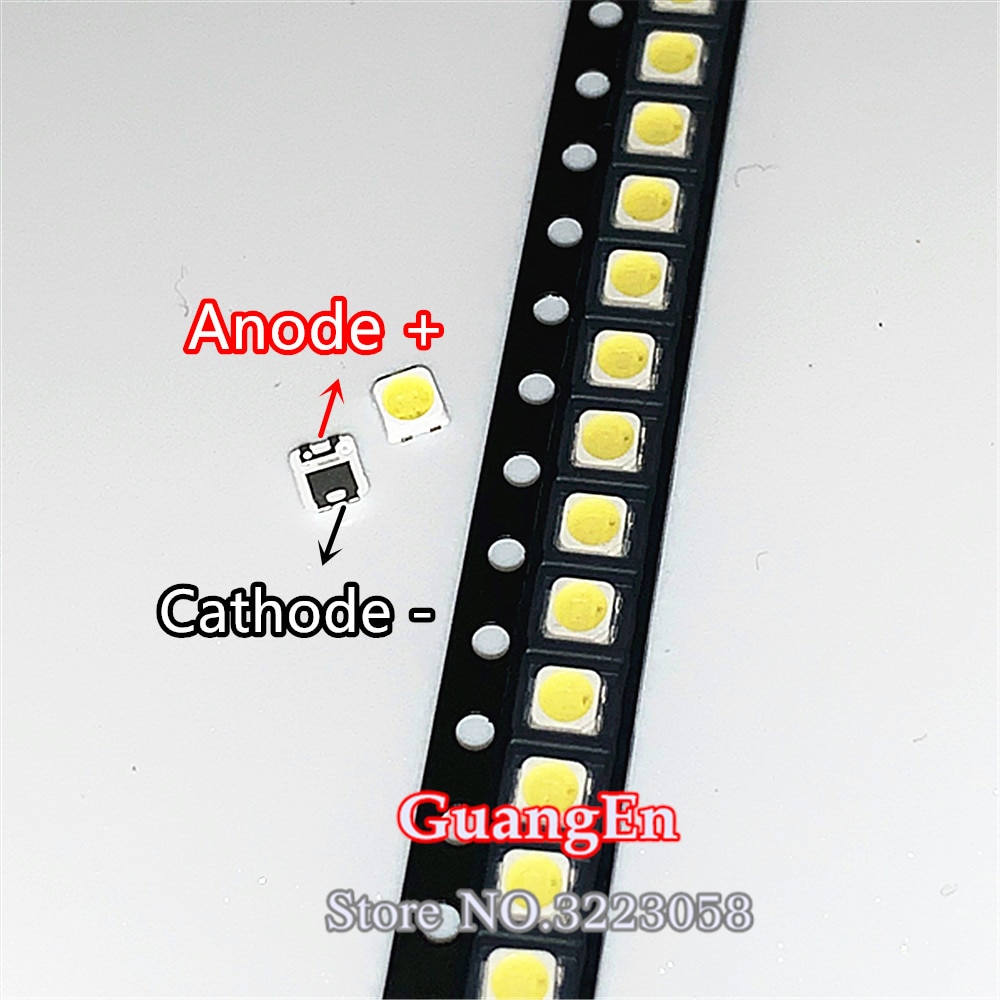 1000 stuks voor samsung 2828 led-achtergrondverlichting  tt321a 1.5w-3w met zener 3v 3228 2828 koelwitte lcd-achtergrondverlichting voor tv-tv-toepassingen