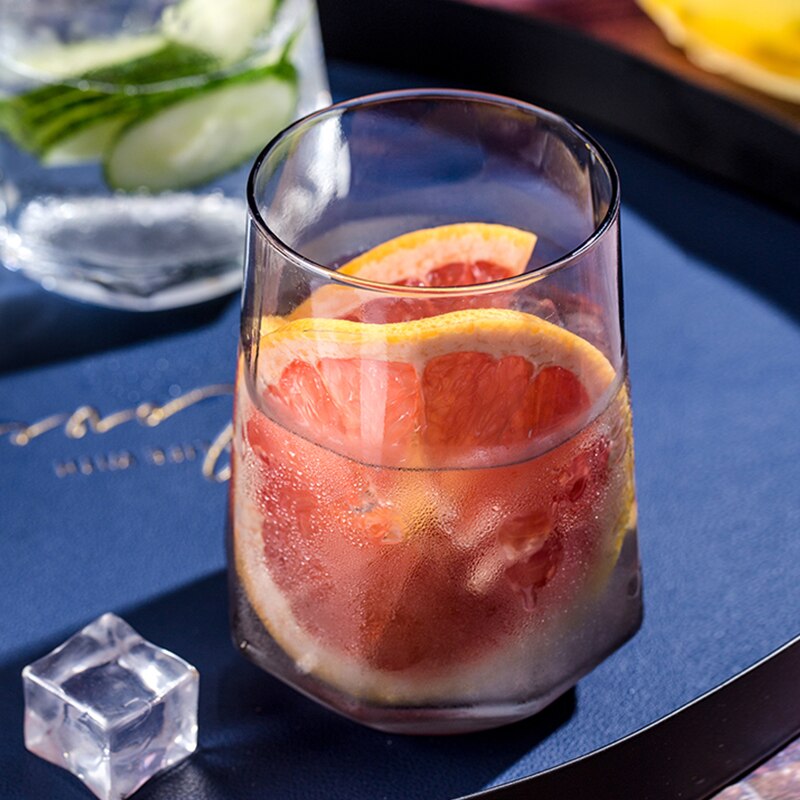 Copo de água de vidro de cor simples criativo suco de frutas copo de bebida copo de bebida copo de leite menina copo de cerveja