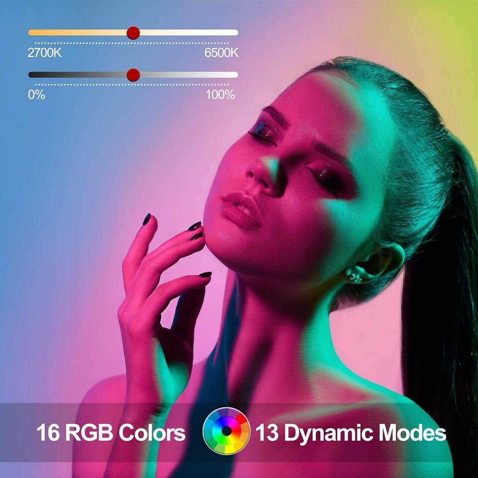 10in Led Kleur Selfie Ring Licht Rgb Fotografie Ringlicht Cirkel Vullen Licht Statief Lamp Telefoon Standhouder Trepied Make-Up