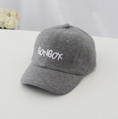 Baseball Cap Plain Kids Boys Strapback Solid Hats Hook-N-Loop: Gray