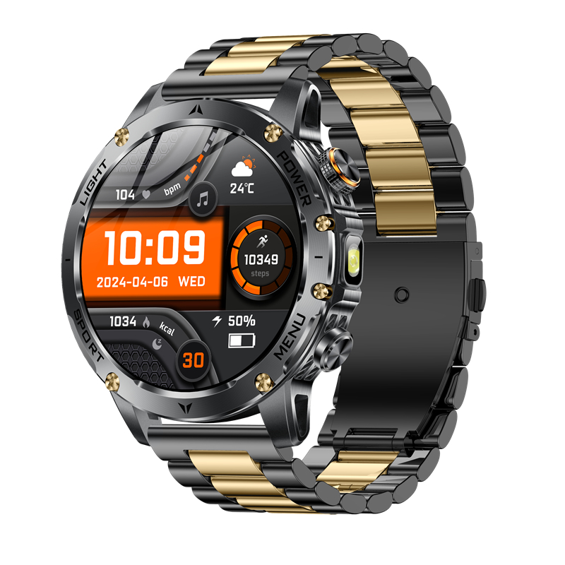 Męnarty Smartwatch na wolnym powietrzu AK87 Latarka Multifunkcyjny naganiacz zwierza zdatność Połączenia Bluetooth Duża Bateria 1000mAh Smartwatch