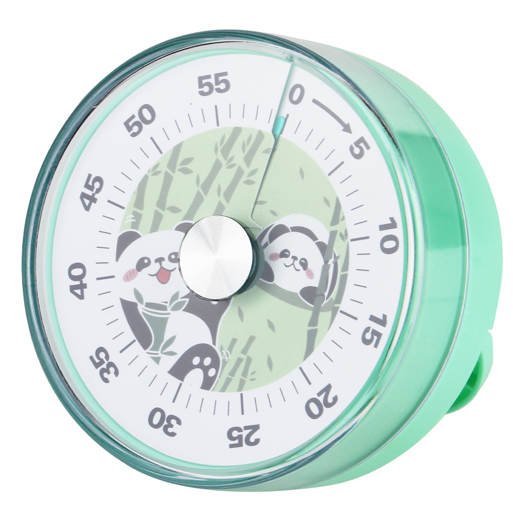 Magnetischer Uhr-Timer, mechanisch, mit lautem Alarm, Küchentimer, Alarm, Kochtimer, 60 Minuten, für Schüler, Lehrer, visueller Timer: Grün