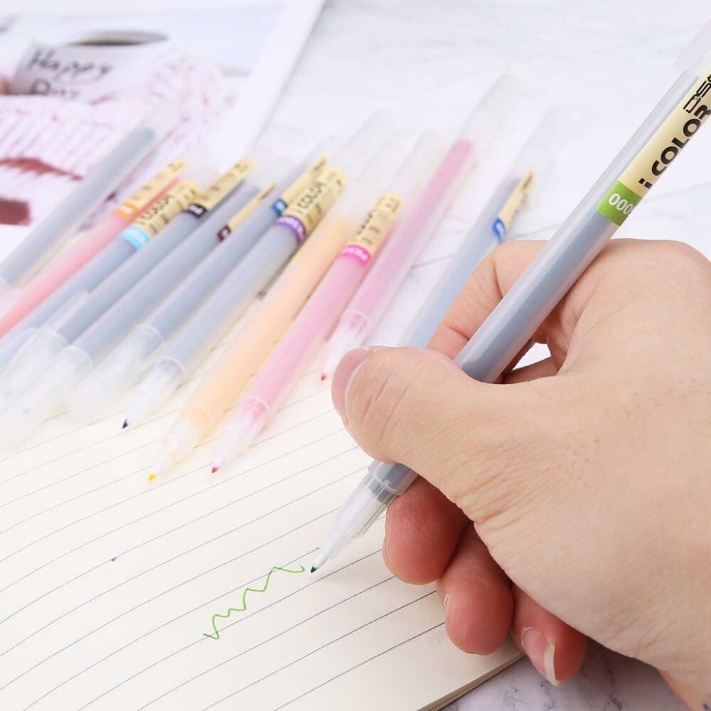 12Colors Gel Ink Pen Painting Drawing Art School Office Supplies Stationery